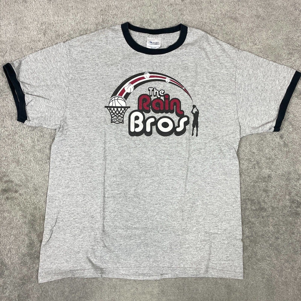 Portland Trail Blazers Shirt Mens Large Gray Damian Basketball